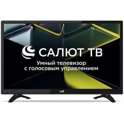 Телевизор 24" LEFF 24F690T, FULL HD, черный, СМАРТ ТВ, Салют ТВ